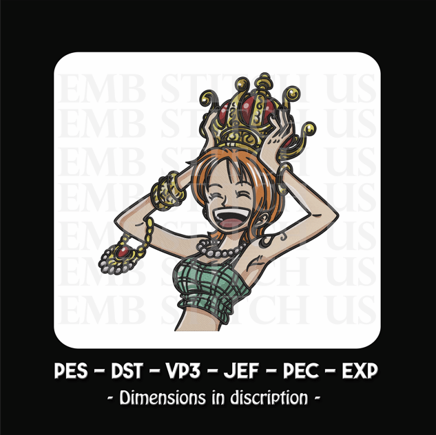 Nami - One Piece embroidery design