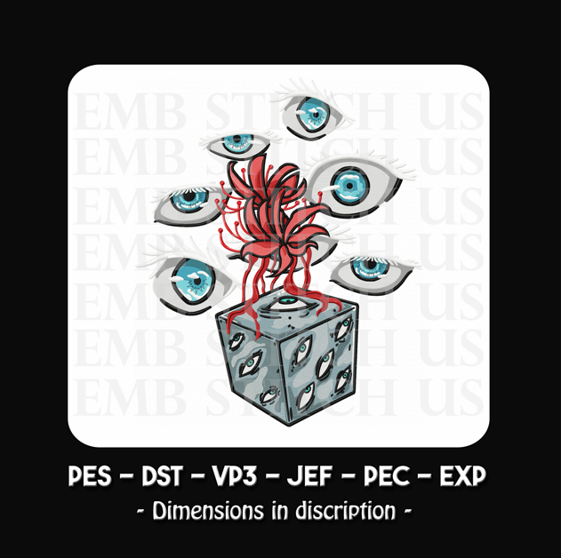 Gojo Satoru Eyes - Jujutsu Kaisen embroidery design