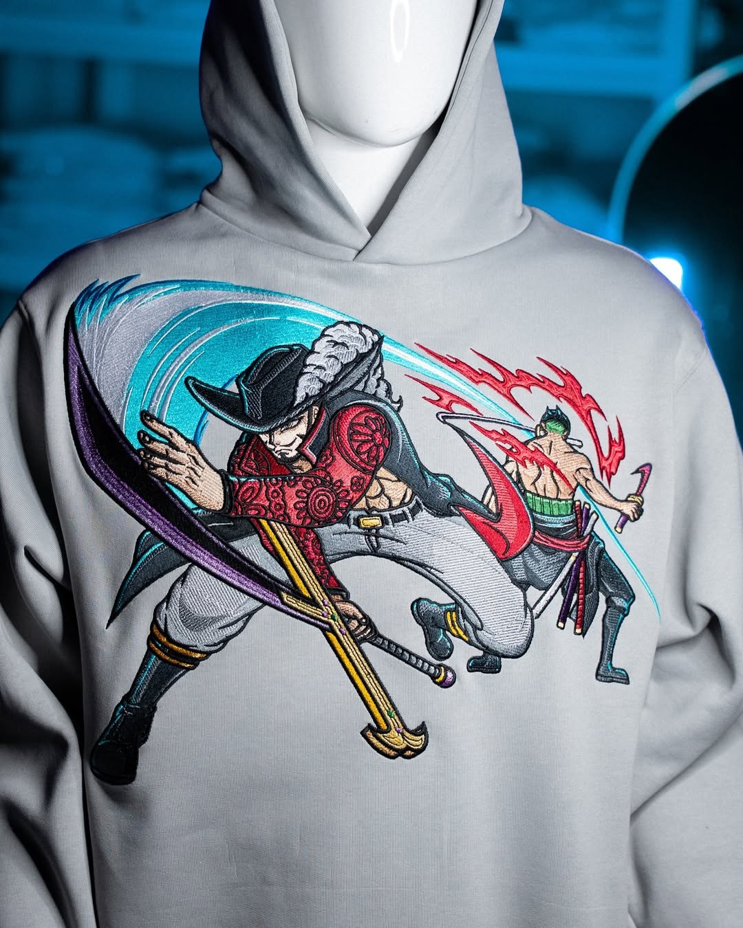 Zoro x Mihawk - One piece embroidery design